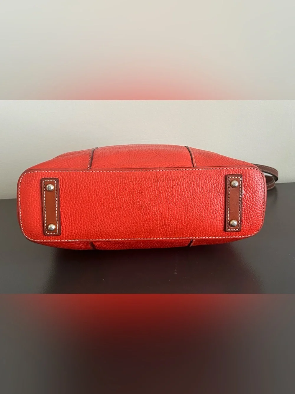 Dooney & Bourke Orange Pebbled LeatherTote Shoulder Work bag